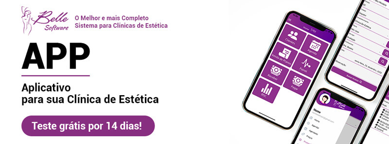 teste por 14 dias grátis o aplicativo para clínicas de estética do melhor sistema para clínicas de estética Belle Software