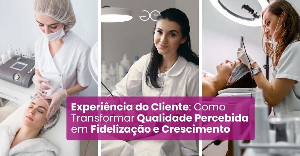 Profissionais realizando procedimentos estéticos em clínica de estética, representando a importância da experiência do cliente para fidelização e crescimento.